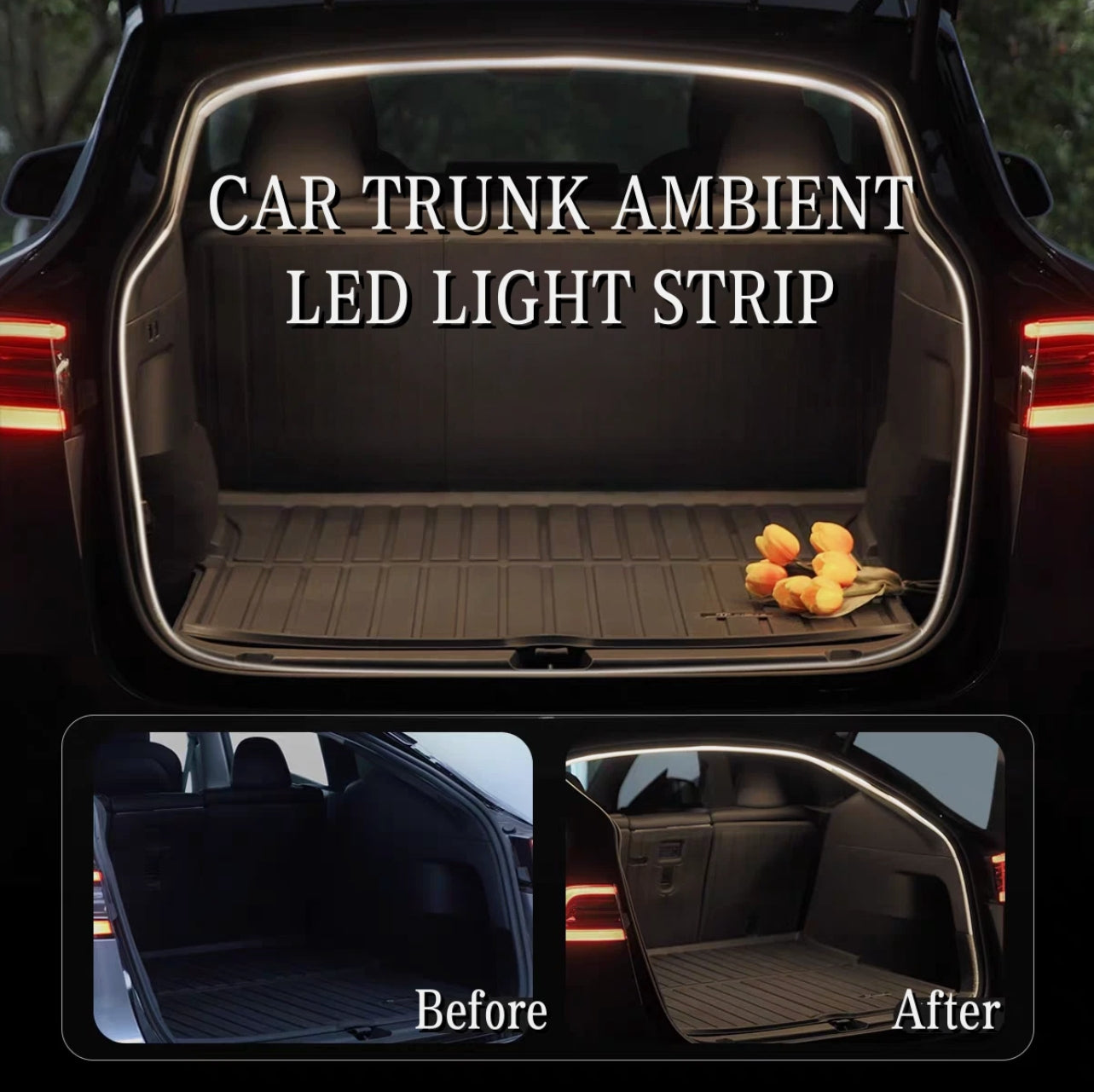 Car Trunk Atmosphere Lamp Strip Light Trunk Brighten LED Strip Ambient Light FOR Cars Automotive supplies