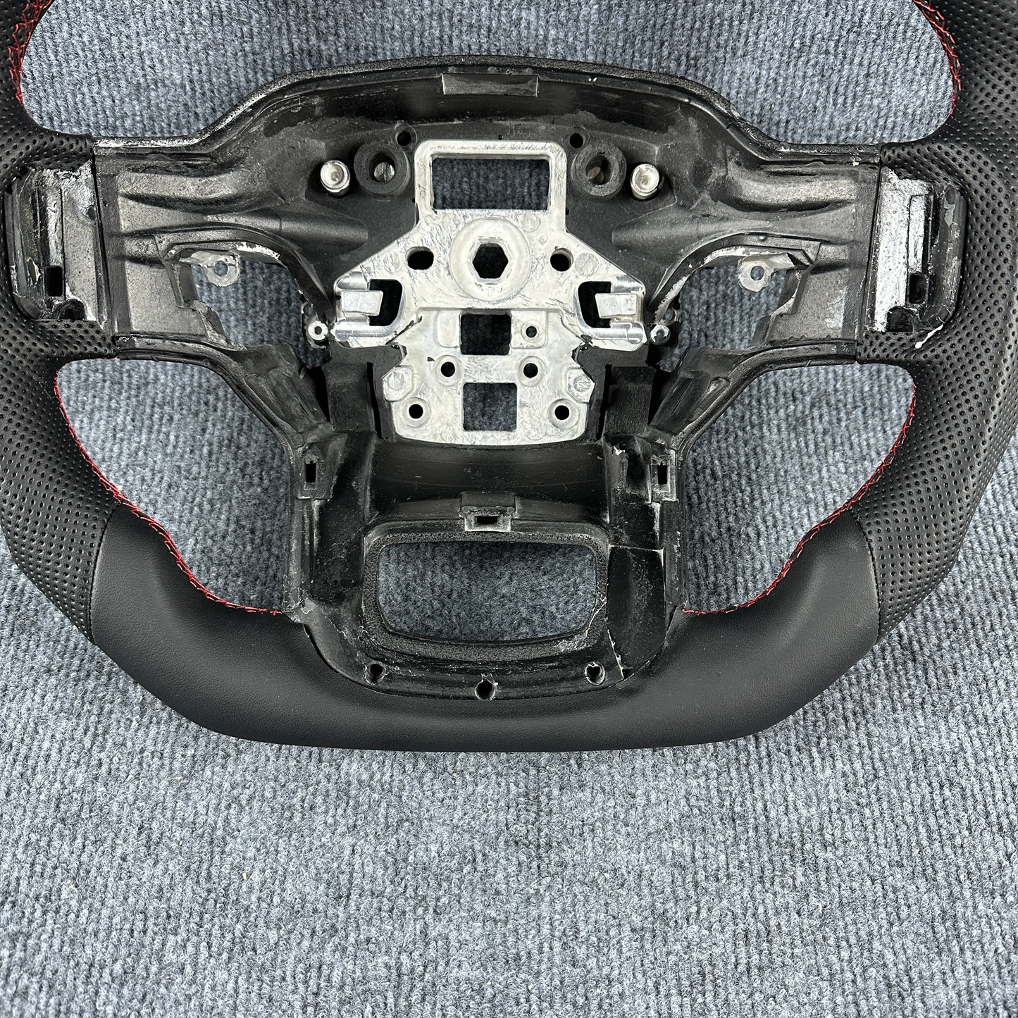 Customized Black leather Red stitching steering wheel for 2010 2011 2012 2013 2014 2015 Ford F150