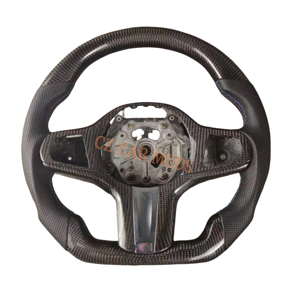 Custom Real Carbon Fiber Steering Wheel For BMW M8 2018 2019 2020 2021 2022 Auto Accessory Steering Wheel Re-manufactured