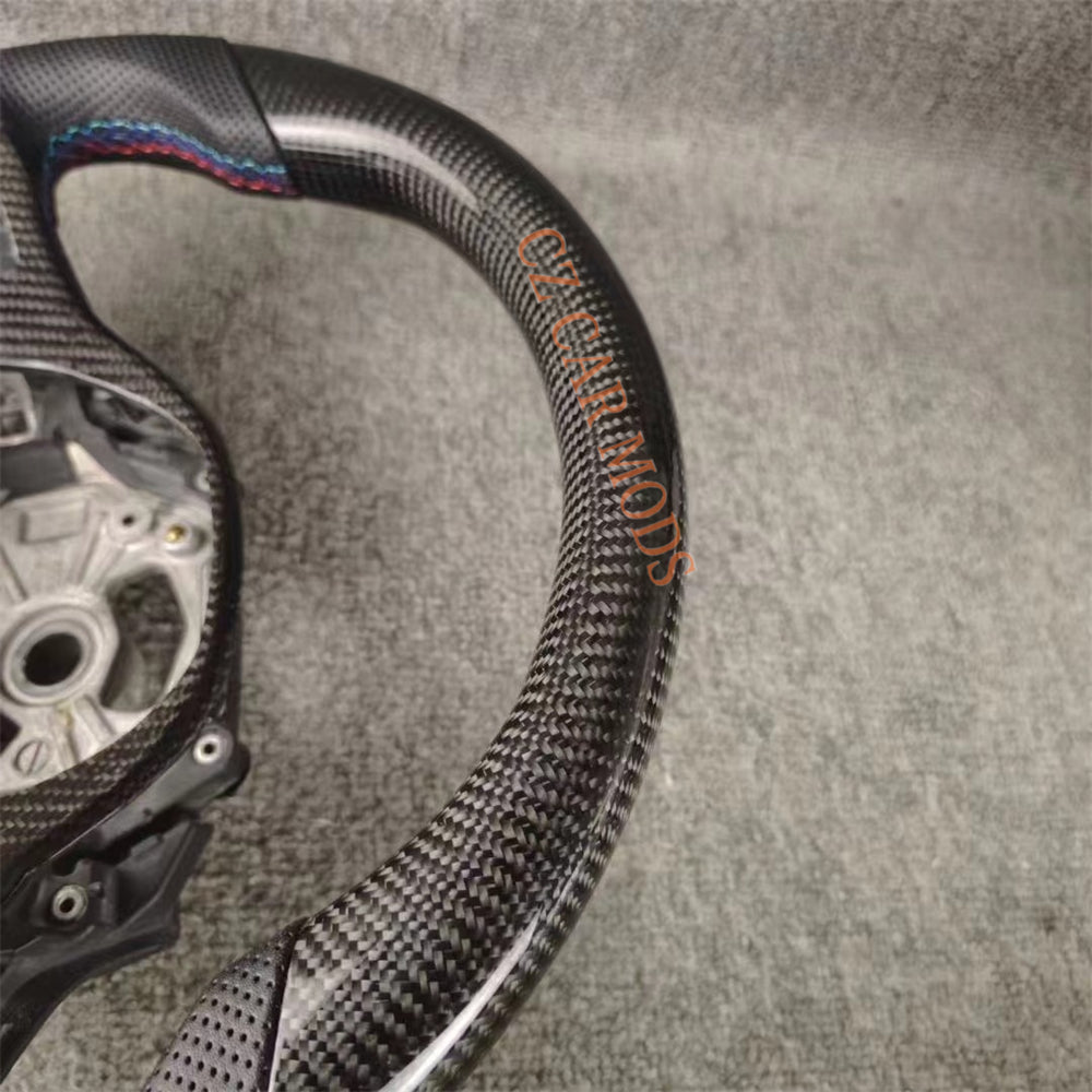 Custom Real Carbon Fiber Steering Wheel For BMW M8 2018 2019 2020 2021 2022 Auto Accessory Steering Wheel Re-manufactured