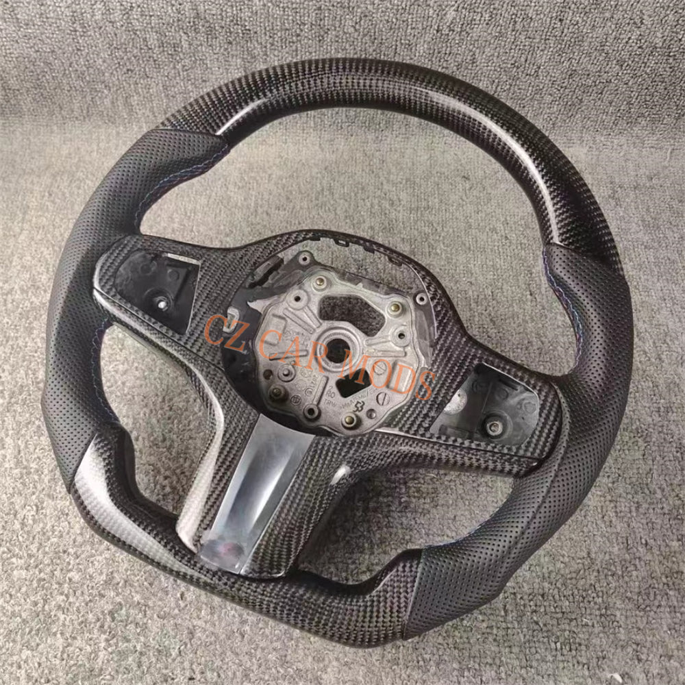 Custom Real Carbon Fiber Steering Wheel For BMW M8 2018 2019 2020 2021 2022 Auto Accessory Steering Wheel Re-manufactured