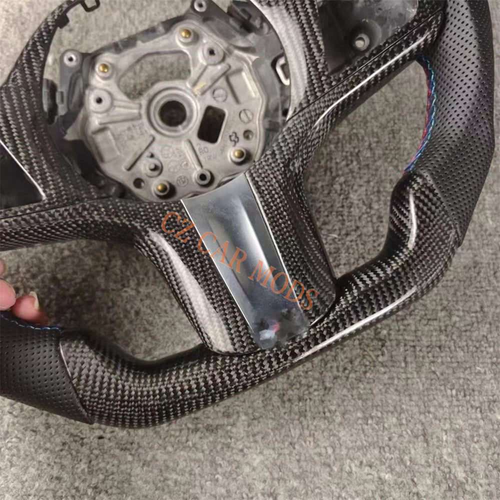 Custom Real Carbon Fiber Steering Wheel For BMW M8 2018 2019 2020 2021 2022 Auto Accessory Steering Wheel Re-manufactured