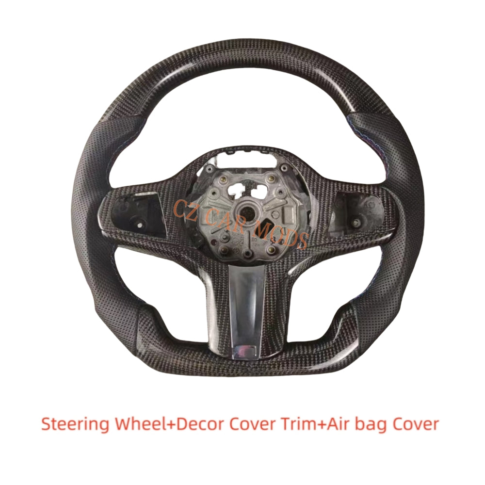 Custom Real Carbon Fiber Steering Wheel For BMW M8 2018 2019 2020 2021 2022 Auto Accessory Steering Wheel Re-manufactured