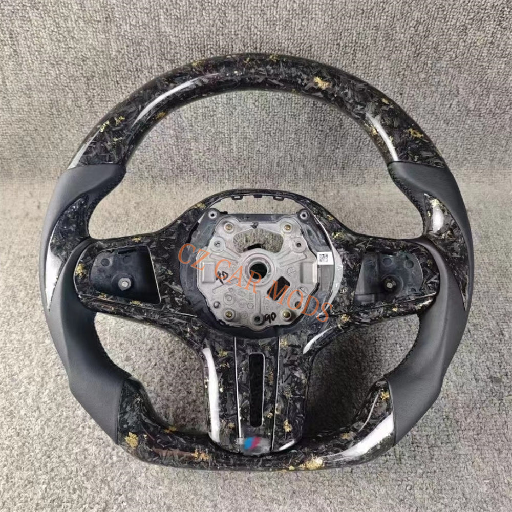 Custom Forged Carbon Fiber Steering Wheel Auto Accessory Steering Wheel Re-manufactured For BMW M8 2018 2019 2020 2021 2022