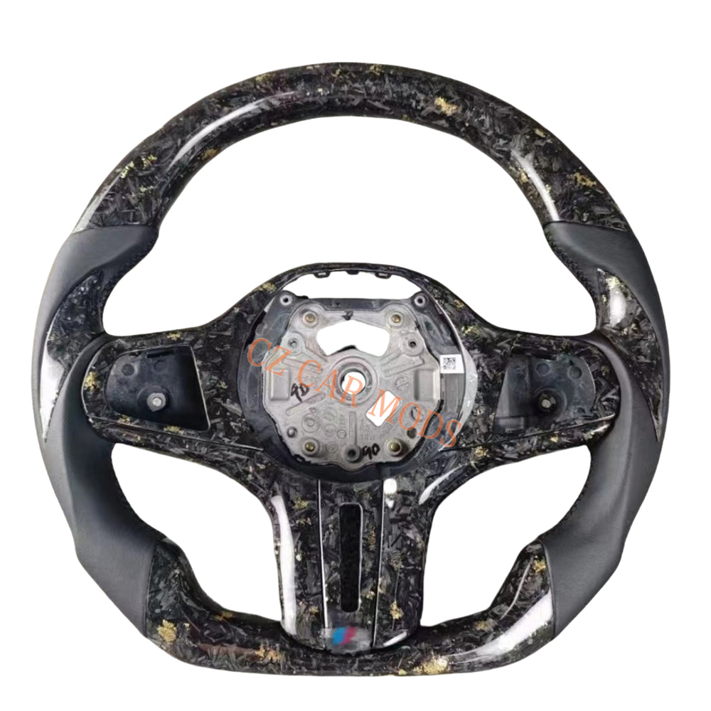 Custom Forged Carbon Fiber Steering Wheel Auto Accessory Steering Wheel Re-manufactured For BMW M8 2018 2019 2020 2021 2022