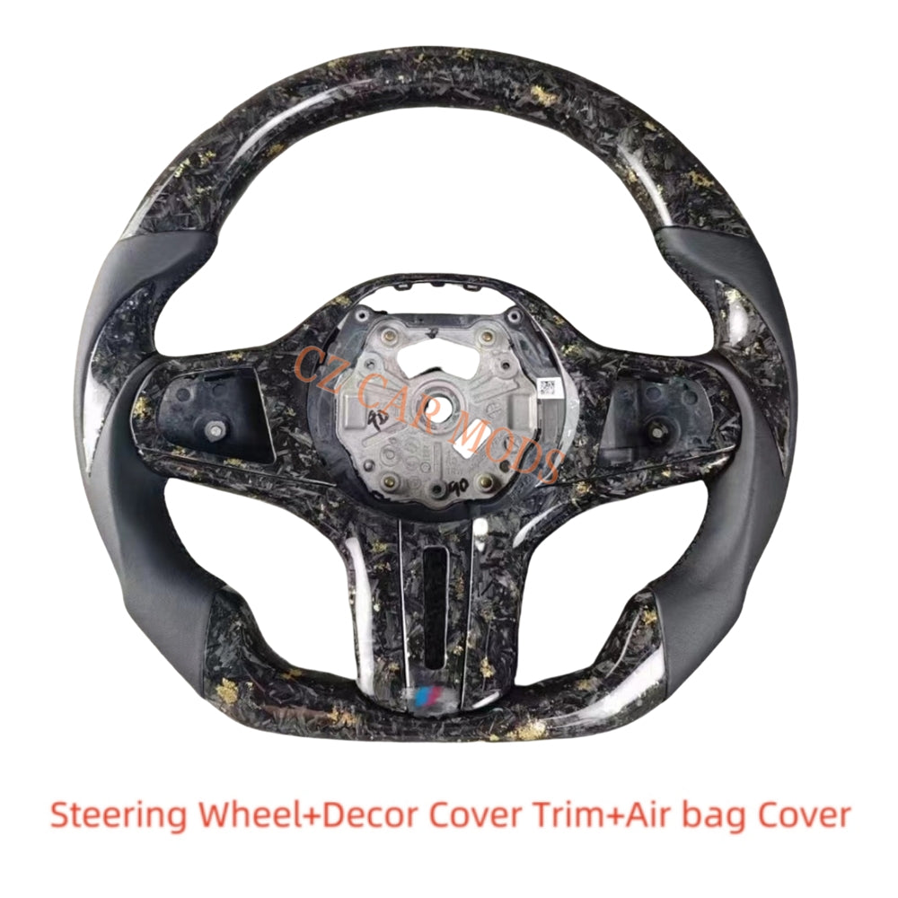 Custom Forged Carbon Fiber Steering Wheel Auto Accessory Steering Wheel Re-manufactured For BMW M8 2018 2019 2020 2021 2022