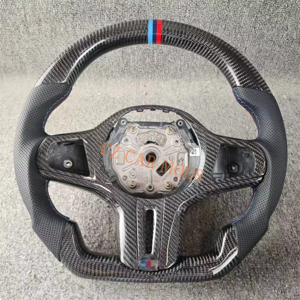 Customized Real Carbon Fiber Steering Wheel Auto Accessory Steering Wheel For 2018 2019 2020 2021 2022 BMW M8 Re-manufactured