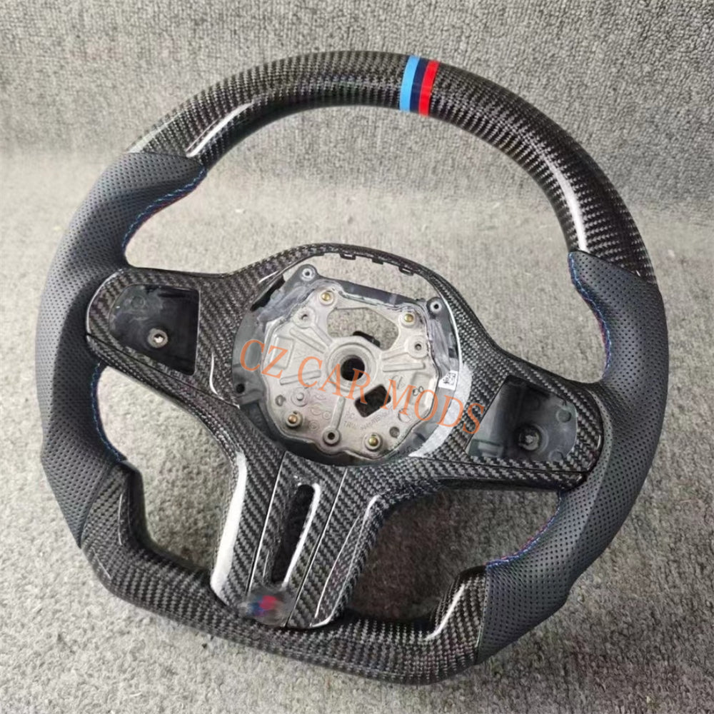 Customized Real Carbon Fiber Steering Wheel Auto Accessory Steering Wheel For 2018 2019 2020 2021 2022 BMW M8 Re-manufactured