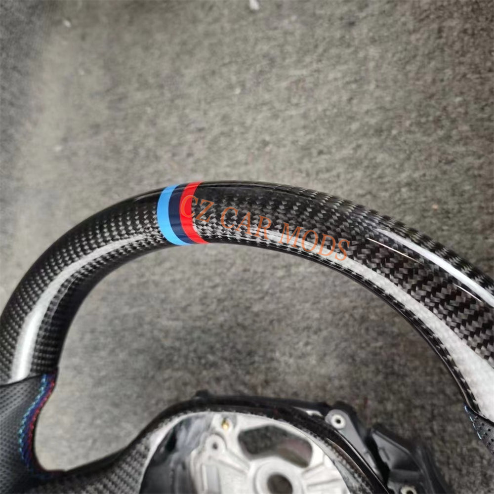 Customized Real Carbon Fiber Steering Wheel Auto Accessory Steering Wheel For 2018 2019 2020 2021 2022 BMW M8 Re-manufactured
