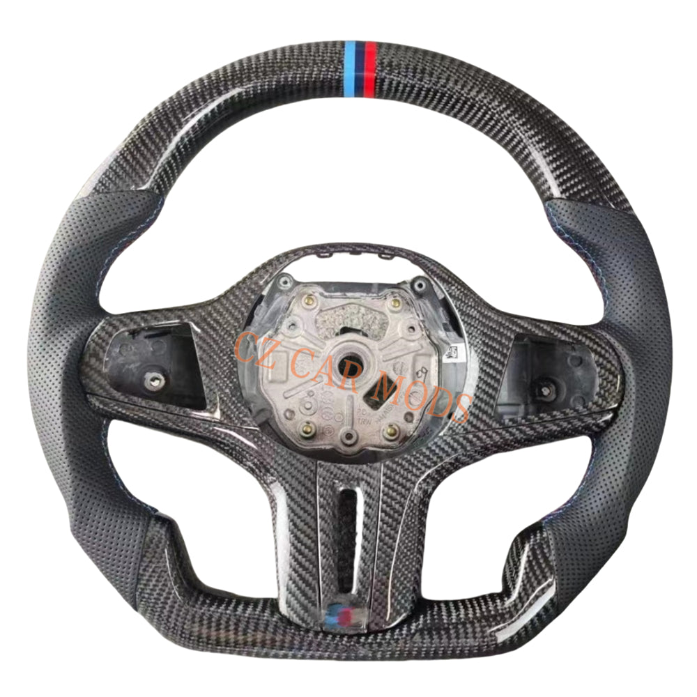 Customized Real Carbon Fiber Steering Wheel Auto Accessory Steering Wheel For 2018 2019 2020 2021 2022 BMW M8 Re-manufactured