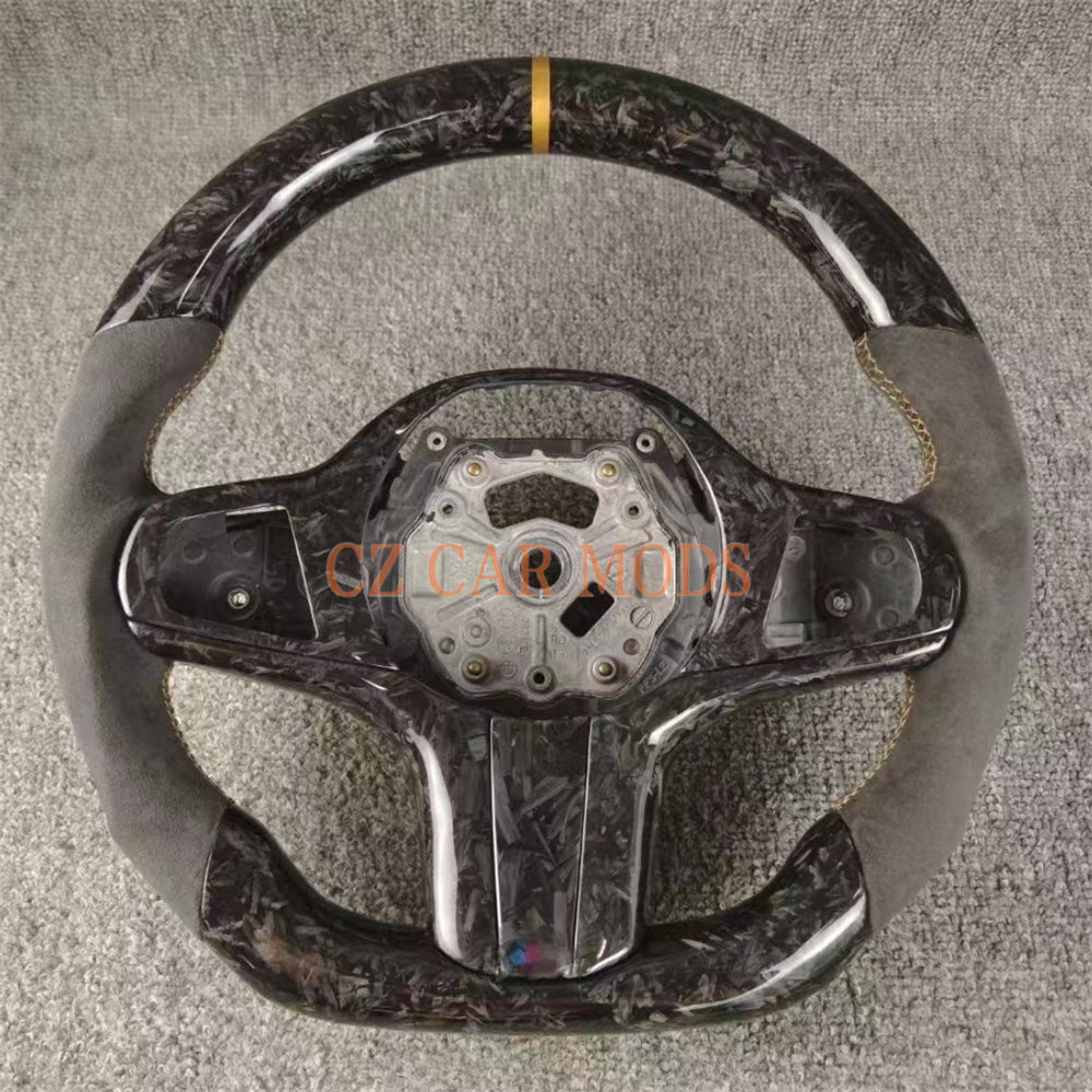 Custom Forged Carbon Fiber Steering Wheel Auto Accessory Steering Wheel Re-manufactured For 2018 2019 2020 2021 2022 BMW M8