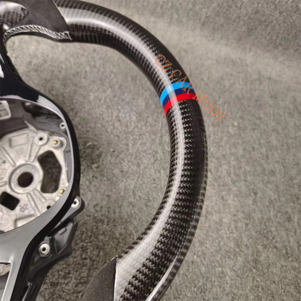 Customized Real Carbon Fiber Steering Wheel Auto Accessory Steering Wheel For BMW M8 2018 2019 2020 2021 2022 Re-manufactured
