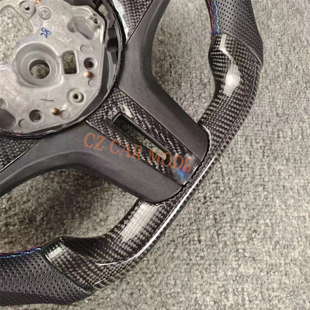 Customized Perforated Leather Carbon Fiber Steering Wheel With Airbag Cover Auto Accessory Re-manufactured For 2018 2019 2020 2021 2022 BMW M8