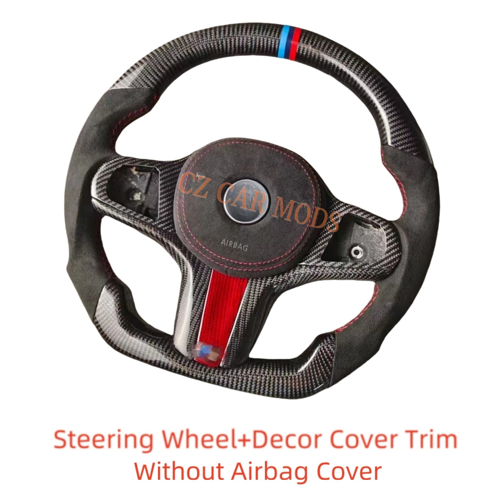 Customized Alcantara Carbon Fiber Steering Wheel Auto Accessory Re-manufactured With Airbag Cover For BMW M8 2018 2019 2020 2021 2022
