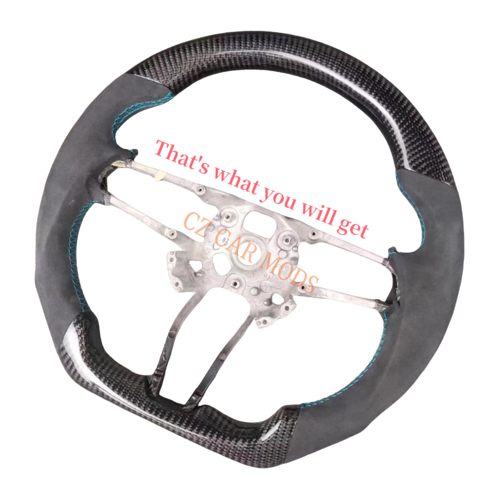 Customized Brand New Carbon Fiber Steering Wheel Black Alcantara For Porsche 718 2016 2017 2018 2019 2020 2021 Auto Accessory