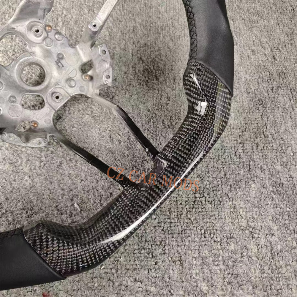 Custom Brand New Leather 100% Real Carbon Fiber Steering Wheel Fit For Porsche 718 2016 2017 2018 2019 2020 2021 Auto Accessory
