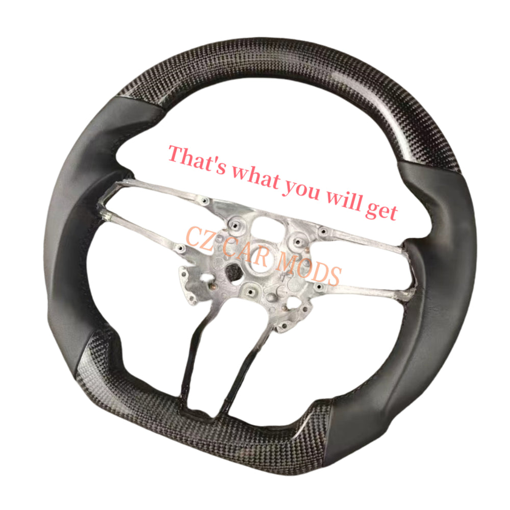 Custom Brand New Leather 100% Real Carbon Fiber Steering Wheel Fit For Porsche 718 2016 2017 2018 2019 2020 2021 Auto Accessory