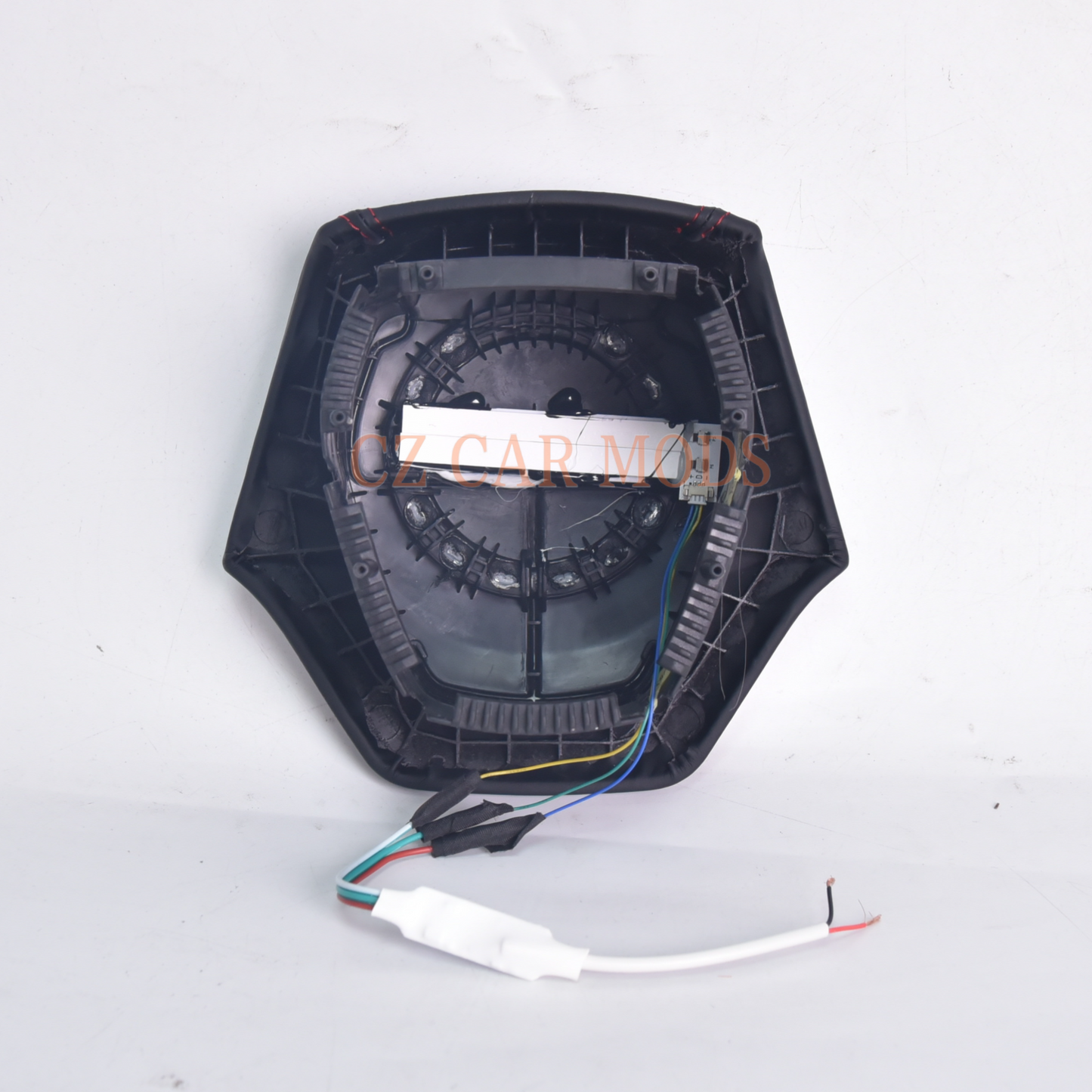 Black leather red stitch LED Luminous Steering Wheel Airbag Cover Designed Specifically for Chevrolet