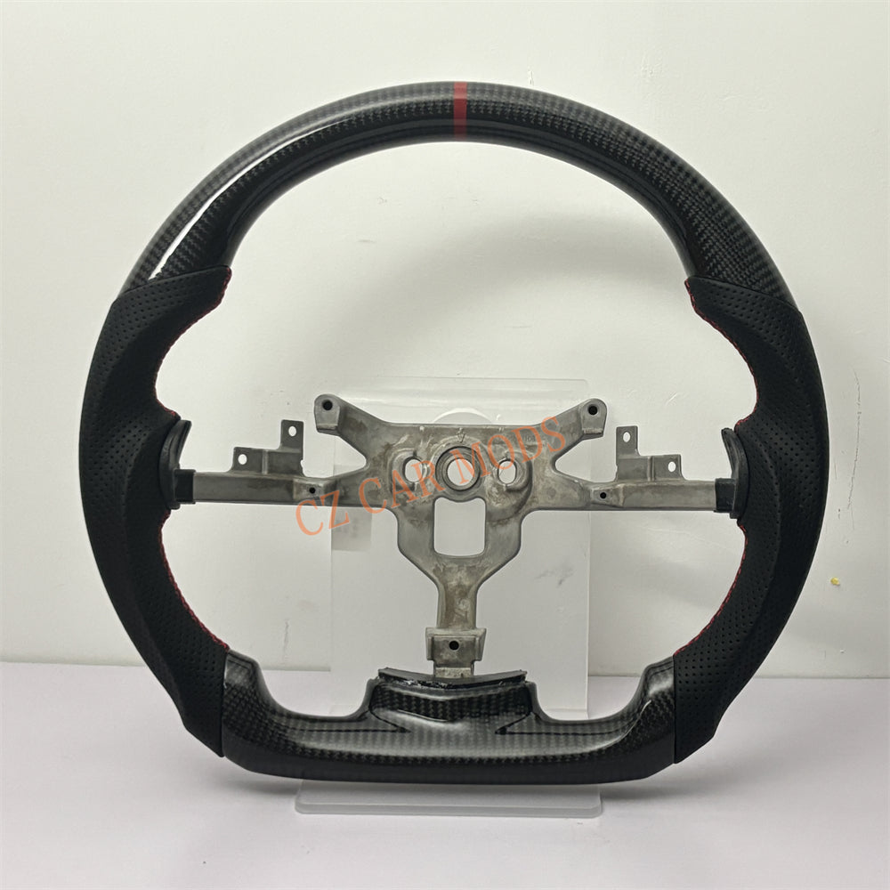 Customized Brand New Perforated Leather Carbon Fiber Steering Wheel Auto Accessory Red Strip For Chevrolet Corvette C6 2005 2006 2007 2008 2009 2010 2011 2012 2013