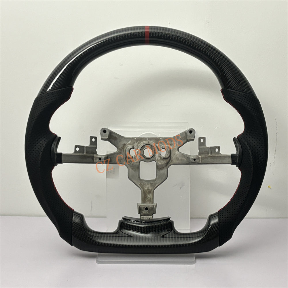 Customized Brand New Perforated Leather Carbon Fiber Steering Wheel Auto Accessory Red Strip For Chevrolet Corvette C6 2005 2006 2007 2008 2009 2010 2011 2012 2013