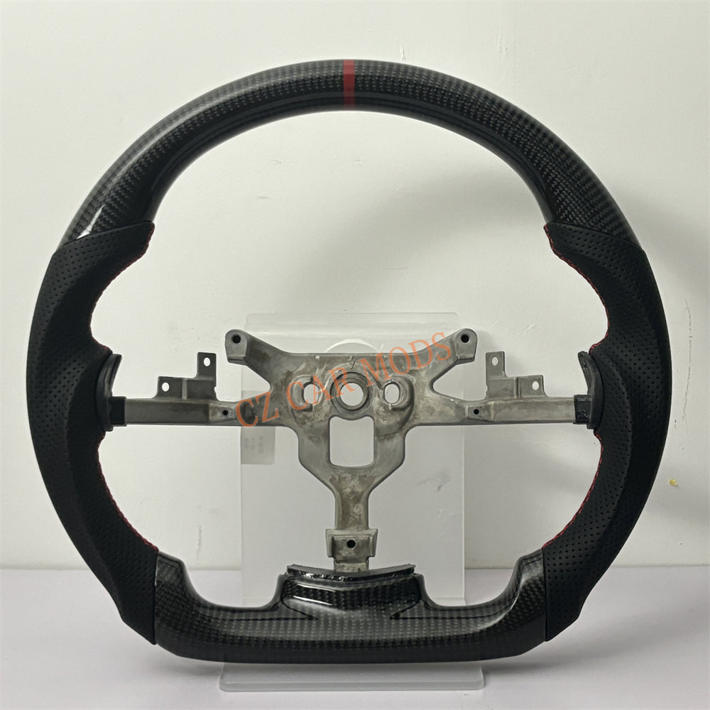 Customized Brand New Perforated Leather Carbon Fiber Steering Wheel Auto Accessory Red Strip For Chevrolet Corvette C6 2005 2006 2007 2008 2009 2010 2011 2012 2013