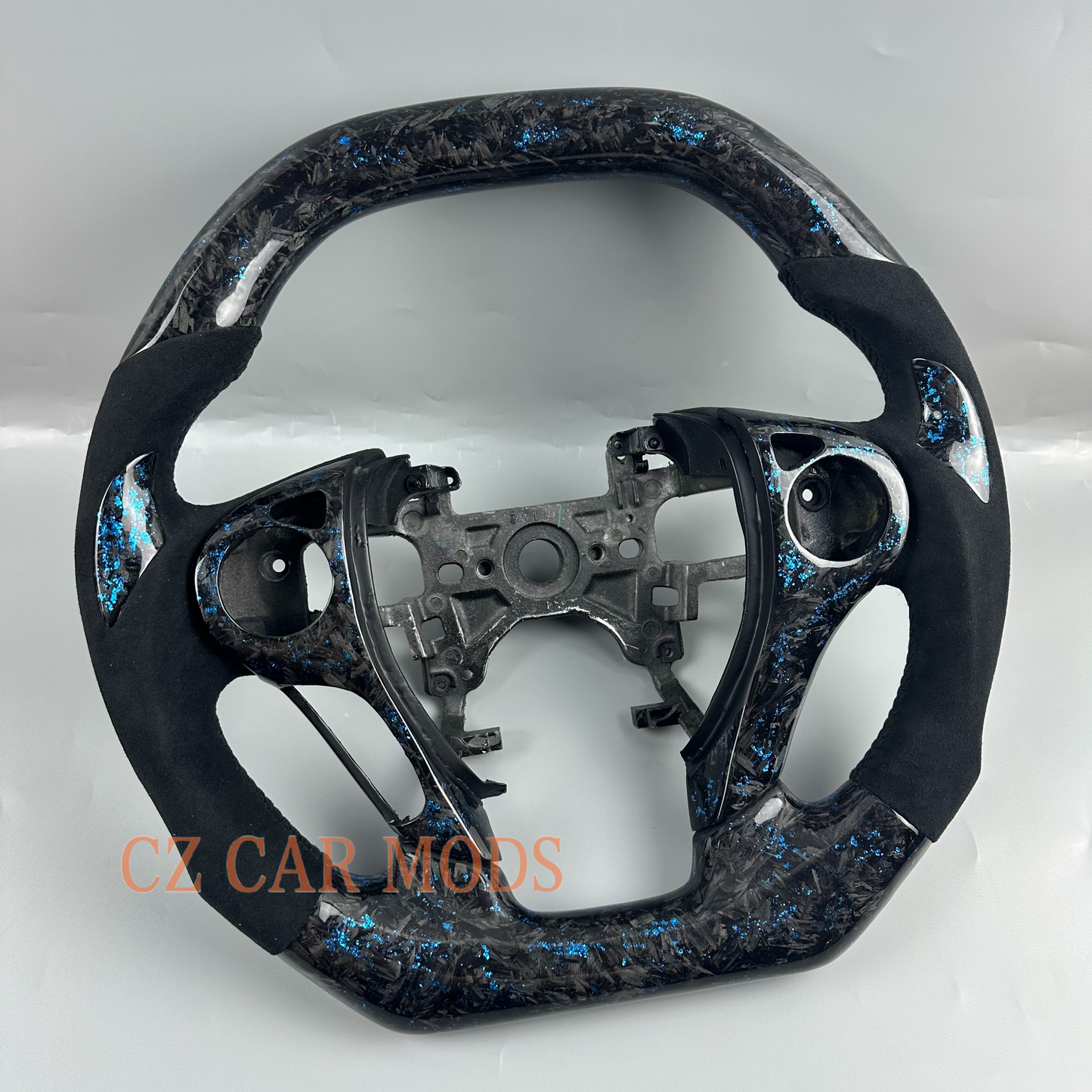 Customized black Forged carbon fiber Alcantara Steering Wheel For 2013 2014 2015 2016 2017 Honda Accord