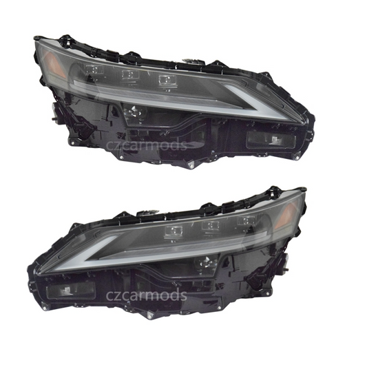 Pair LED Headlights For 2023 2024 LEXUS RX RX350 RX500h Single eye to Triple LED Headlight Replacement/Modification