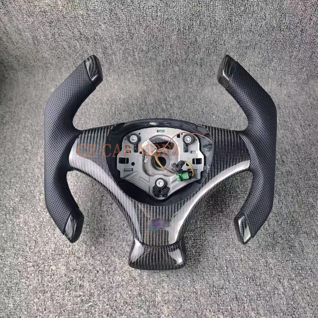 Custom Real Carbon Fiber Steering Wheel Original Steering Wheel Re-manufactured Auto Accessory For BMW 3 Series E90 E92 E82 E87 328i 2007 2008 2009 2010 2011 2012 2013