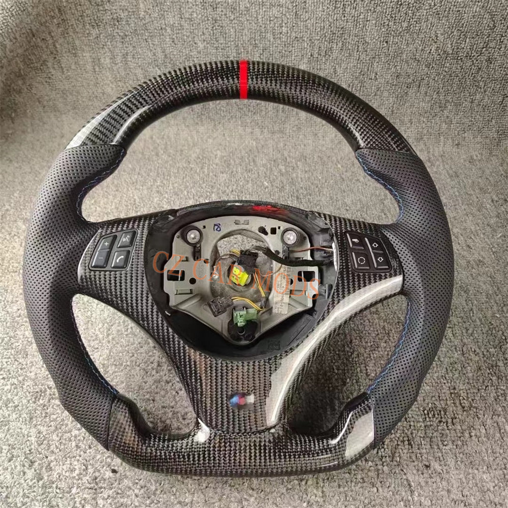 Customized Carbon Fiber Steering Wheel Auto Accessory Original Steering Wheel Re-manufactured For BMW 3 Series E90 E92 E82 E87 328i 2007 2008 2009 2010 2011 2012 2013