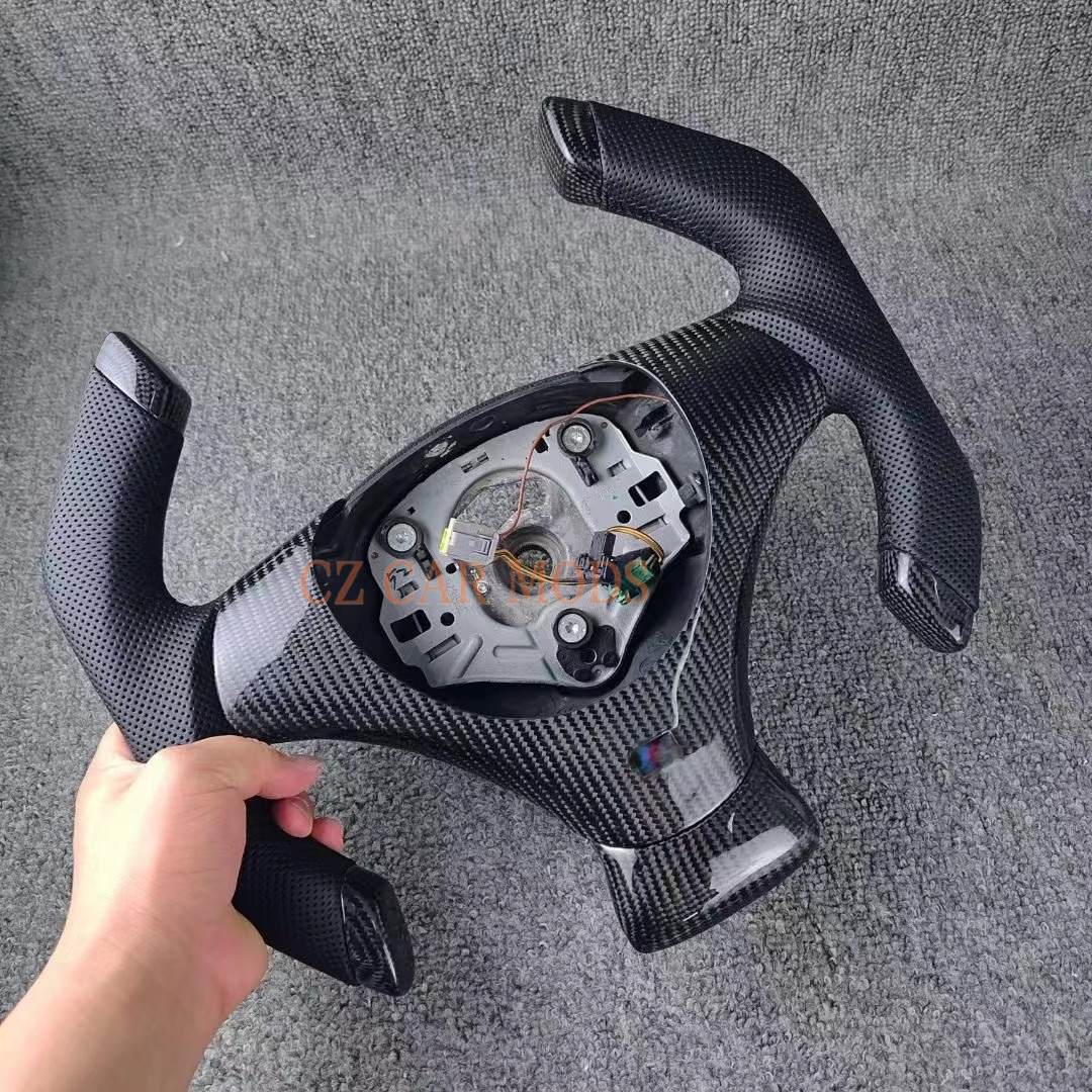 Custom Real Carbon Fiber Steering Wheel Original Steering Wheel Re-manufactured Auto Accessory For BMW 3 Series E90 E92 E82 E87 328i 2007 2008 2009 2010 2011 2012 2013