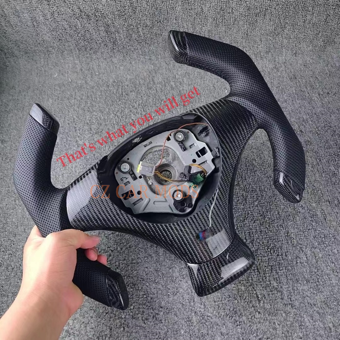 Custom Real Carbon Fiber Steering Wheel Original Steering Wheel Re-manufactured Auto Accessory For BMW 3 Series E90 E92 E82 E87 328i 2007 2008 2009 2010 2011 2012 2013