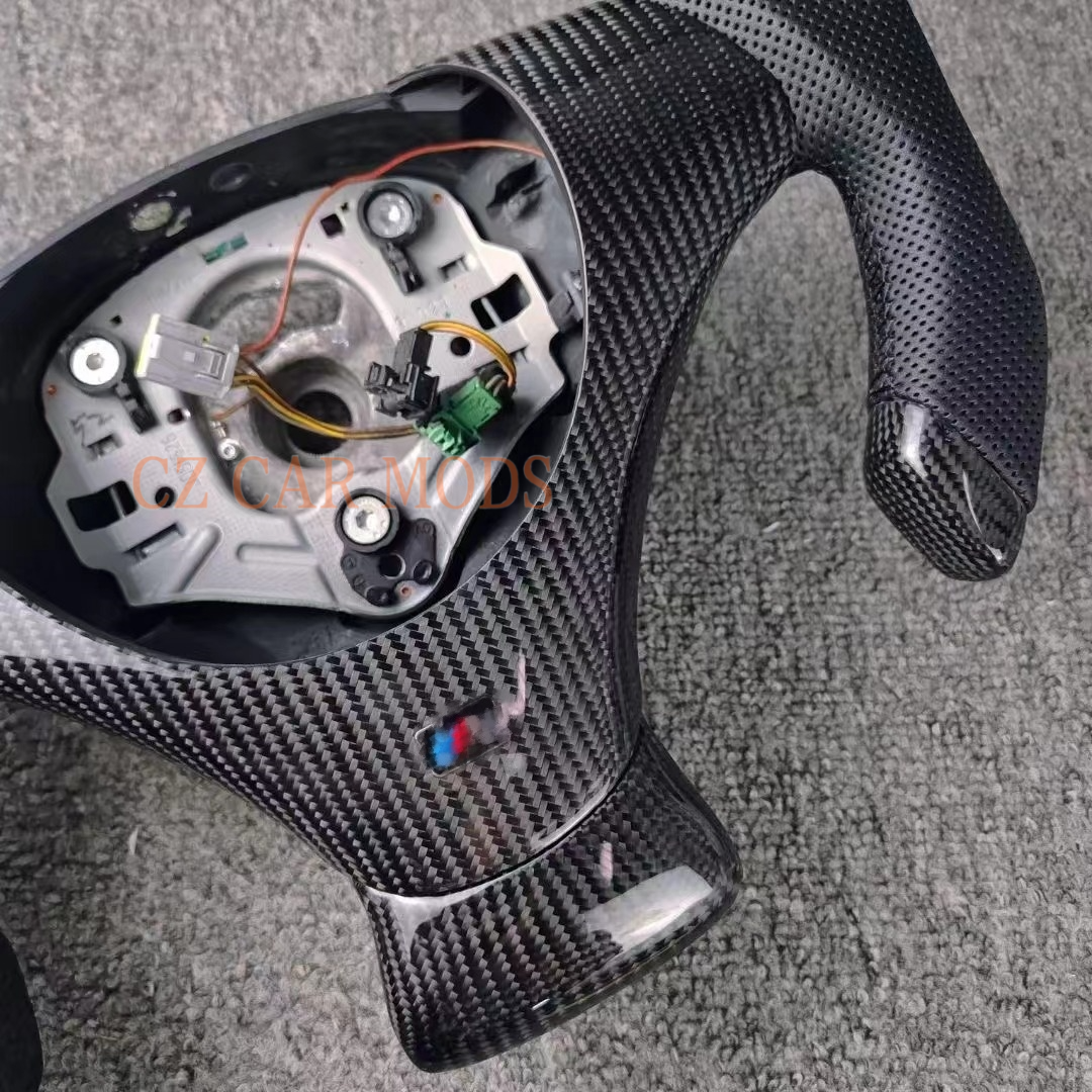 Custom Real Carbon Fiber Steering Wheel Original Steering Wheel Re-manufactured Auto Accessory For BMW 3 Series E90 E92 E82 E87 328i 2007 2008 2009 2010 2011 2012 2013
