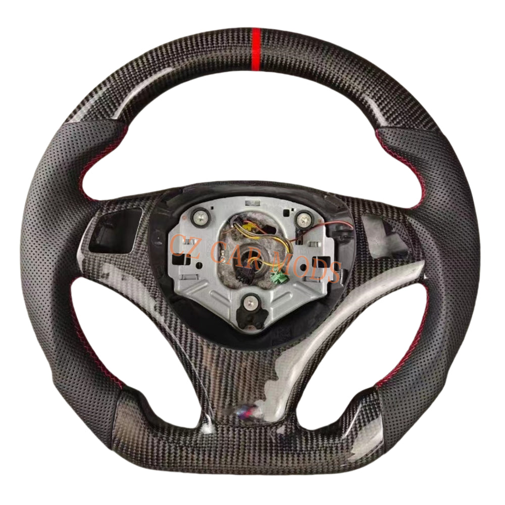 Customized Carbon Fiber Steering Wheel For BMW 3 Series E90 E92 E82 E87 328i 2007 2008 2009 2010 2011 2012 2013 Auto Accessory Original Steering Wheel Re-manufactured Steering Wheel