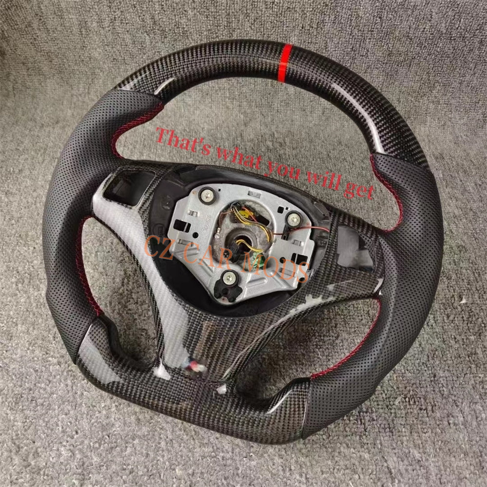 Customized Carbon Fiber Steering Wheel For BMW 3 Series E90 E92 E82 E87 328i 2007 2008 2009 2010 2011 2012 2013 Auto Accessory Original Steering Wheel Re-manufactured Steering Wheel