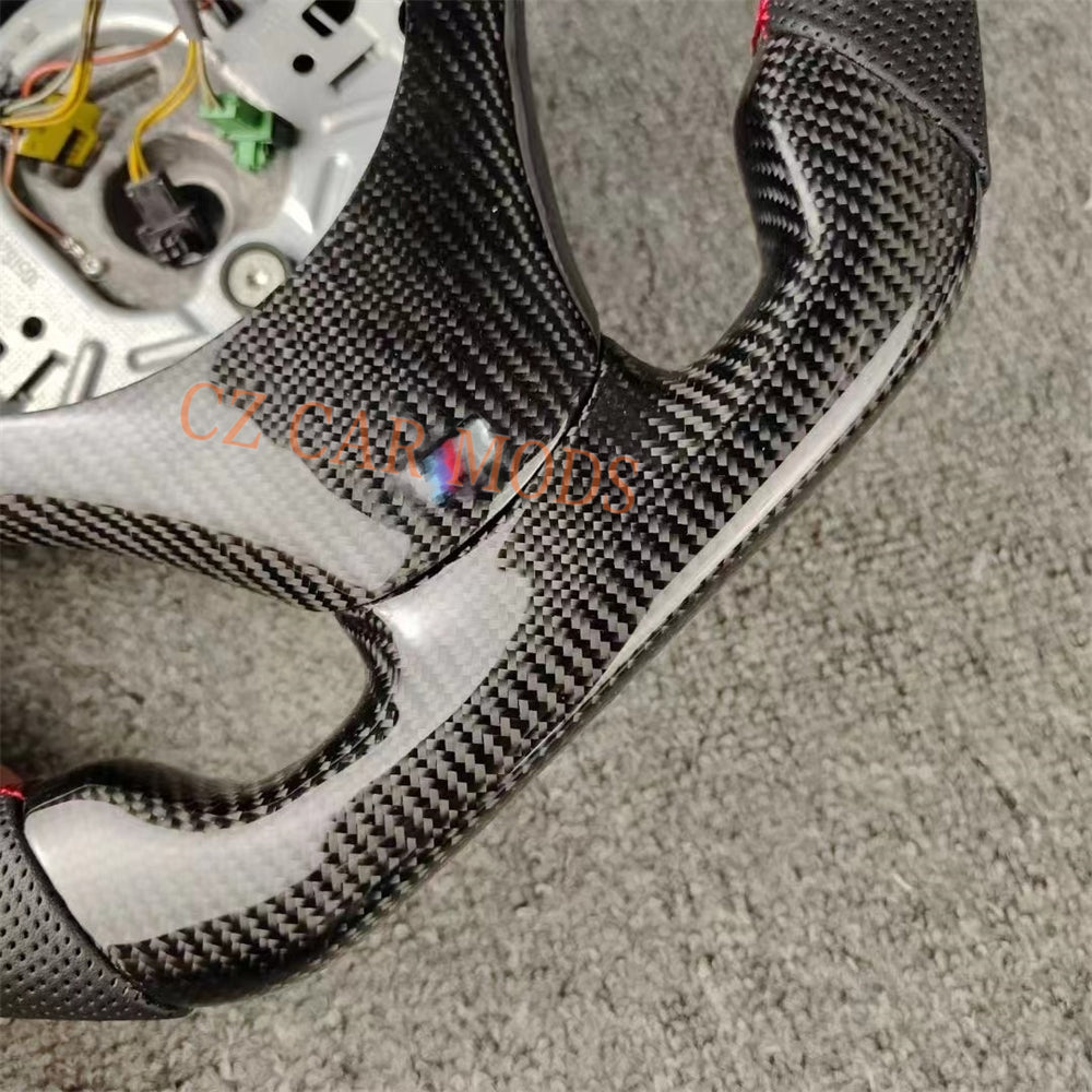 Customized Carbon Fiber Steering Wheel For BMW 3 Series E90 E92 E82 E87 328i 2007 2008 2009 2010 2011 2012 2013 Auto Accessory Original Steering Wheel Re-manufactured Steering Wheel