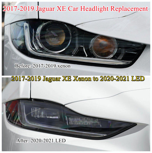 2017-2019 Jaguar XE Xenon headlight Change to 2020-21 LED Headlamp modified cars